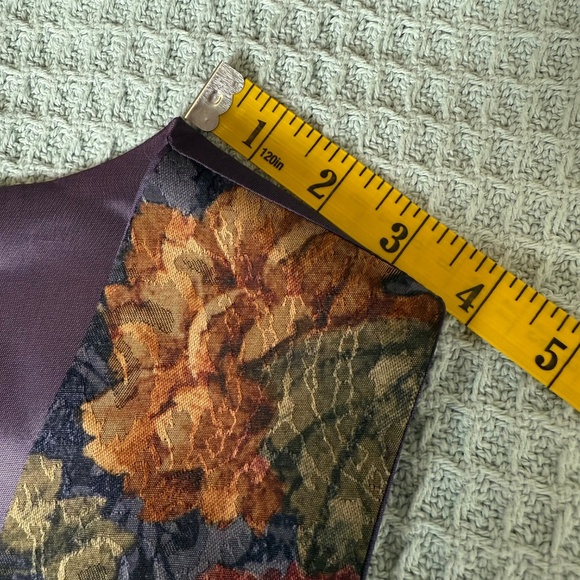 Vintage Best American Clothing Co Floral Vest Fits Womens Small Medium Satin - Picture 7 of 8